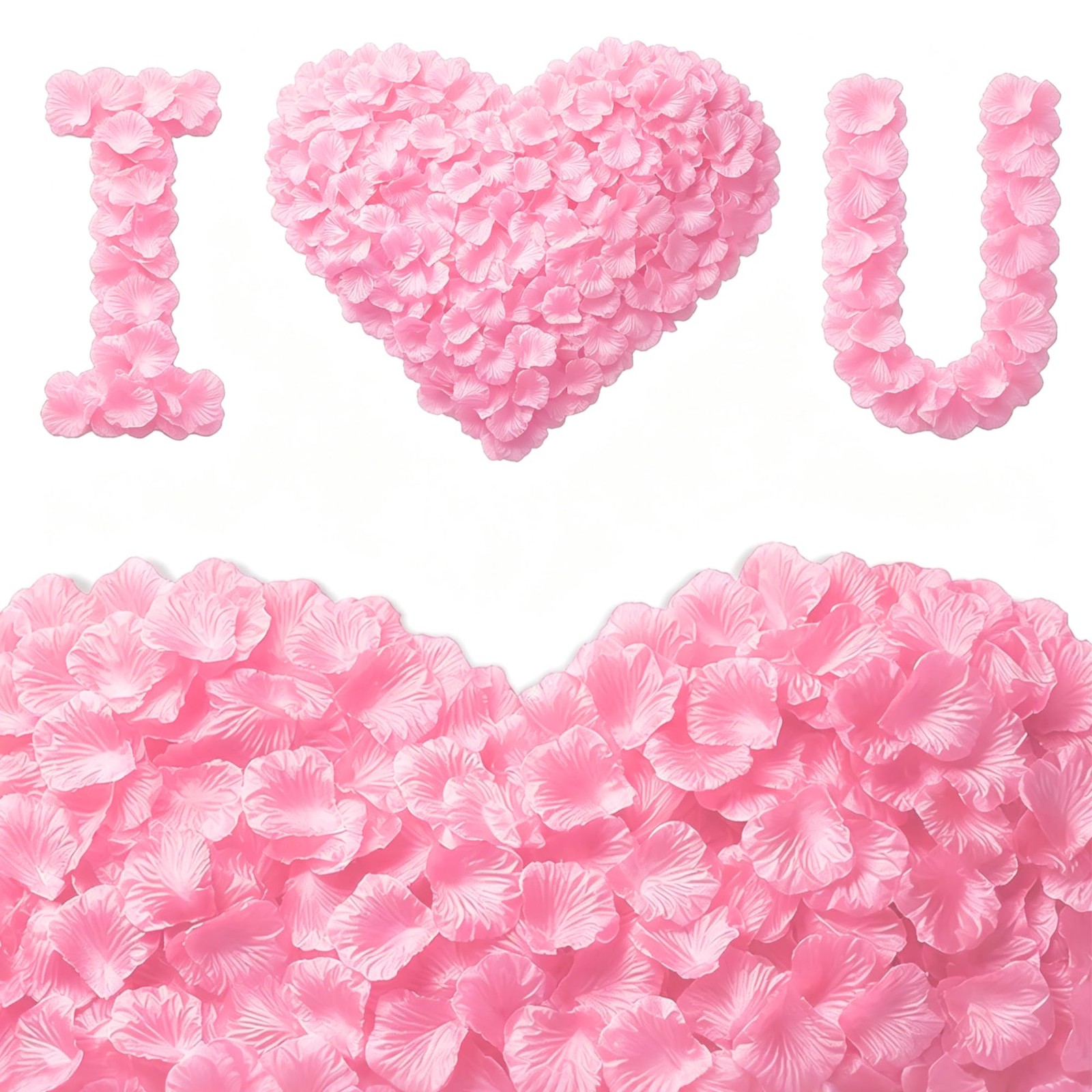 2400 Pink Rose Petals,Artificial Roses Petals for Valentines Day,Romantic Nig…