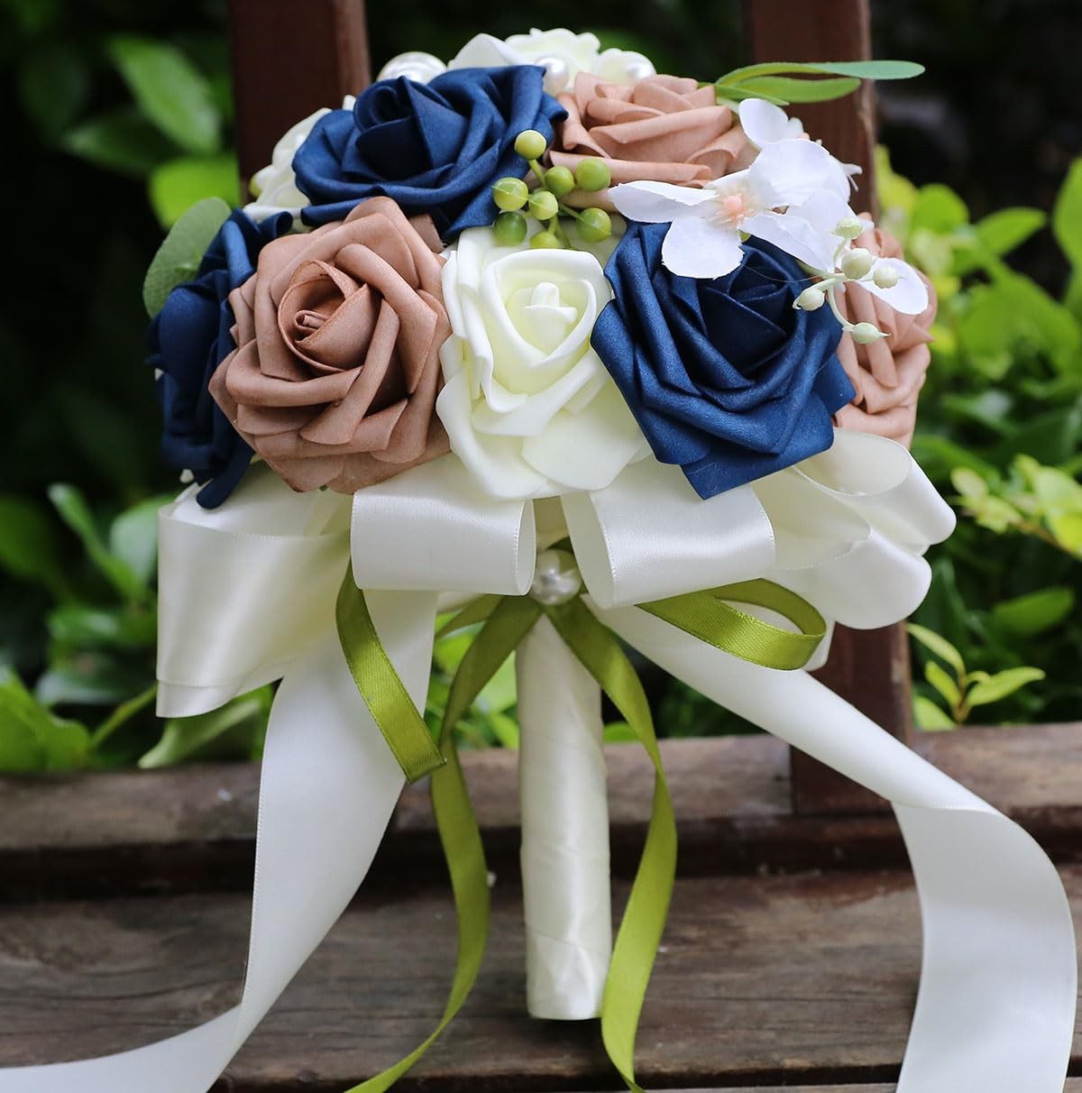Lightweight Bridal Wedding Bouquet Round Holding Bouquet Throw Toss Artificia…