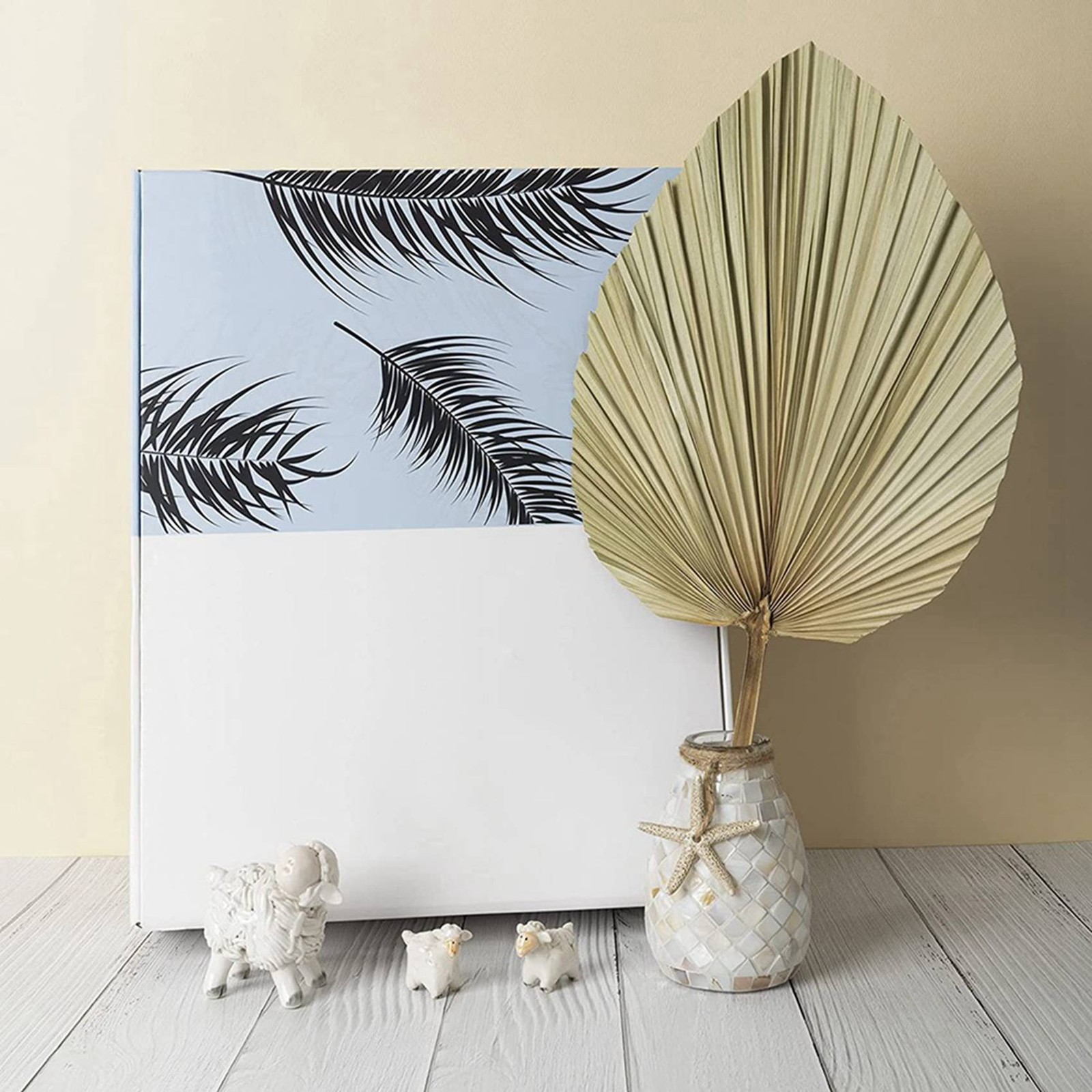 Dried Palm Leaves Room Decor 10 Pieces – 18Inch H X 10Inch W Natural Palm7327