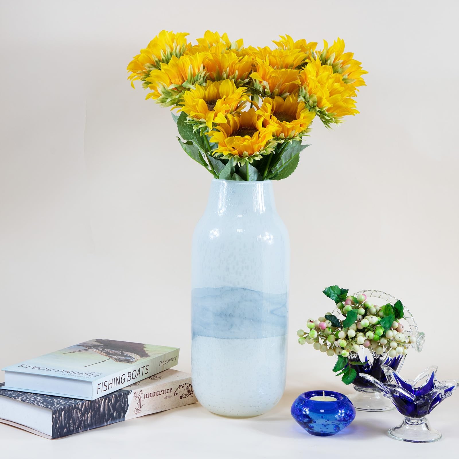 Sunflowers Artificial Flowers with Golden Yellow Long Stem Artificial Flower …