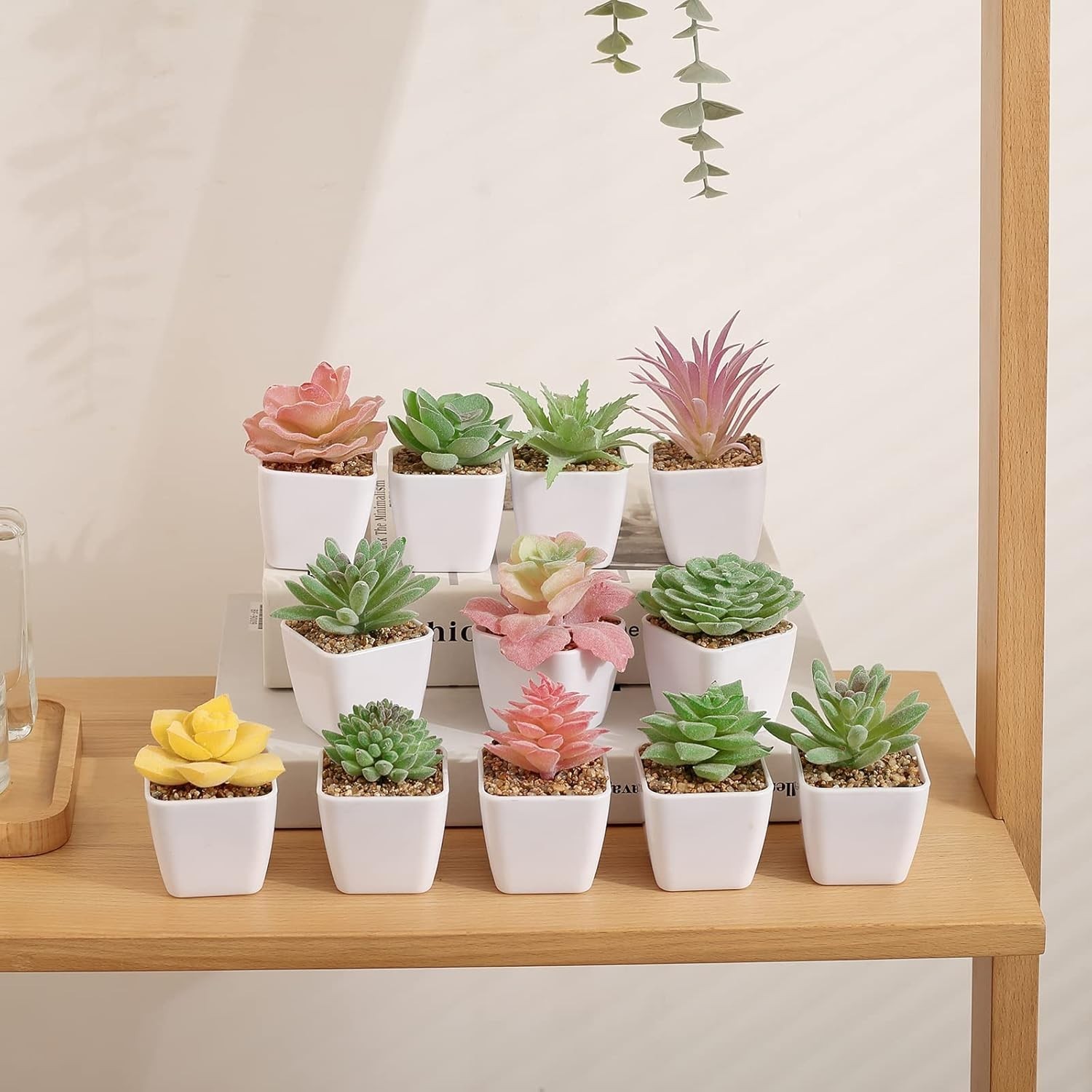 Eco-Friendly 24 Mini Artificial Succulents – Perfect for Home and Office