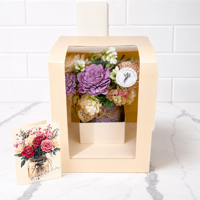 Sola Wood Floral Arrangement 16oz Mason Jar Personalised Custom Home Decor Gift
