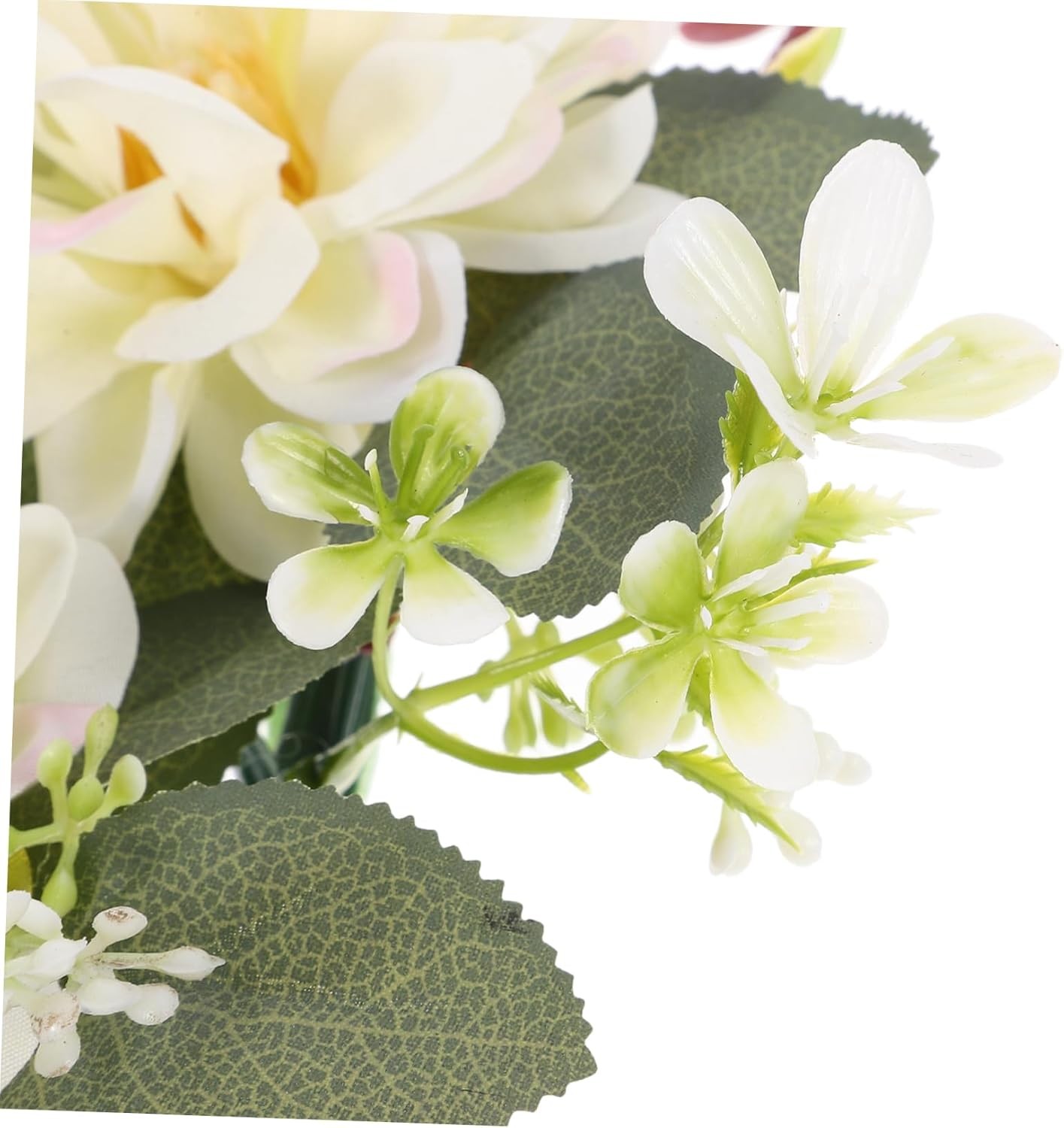 Artificial Floral Candle Ring Wreath Pillar Candles Wedding Party Decoration