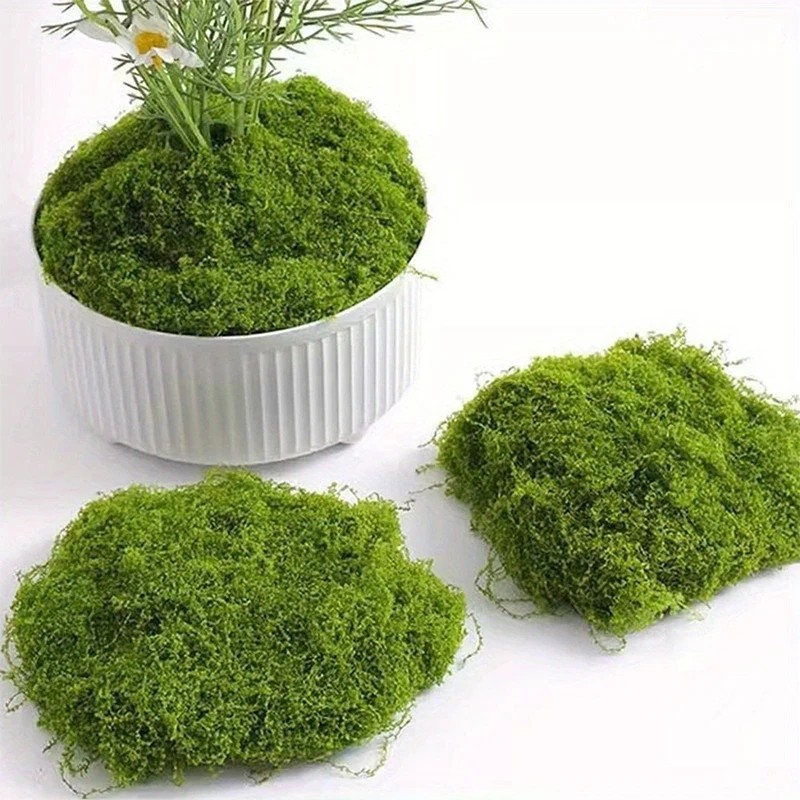 Artificial Green Moss Fake Preserved Moss DIY Craft Garden Decor Grass