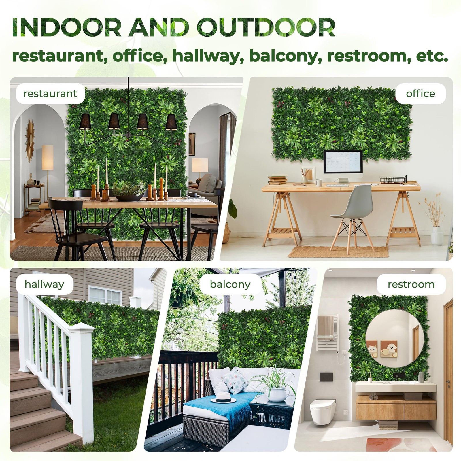 BHXCL 40×120 in (33.5 Sqft) Artificial Privacy Boxwood Hedge Roll