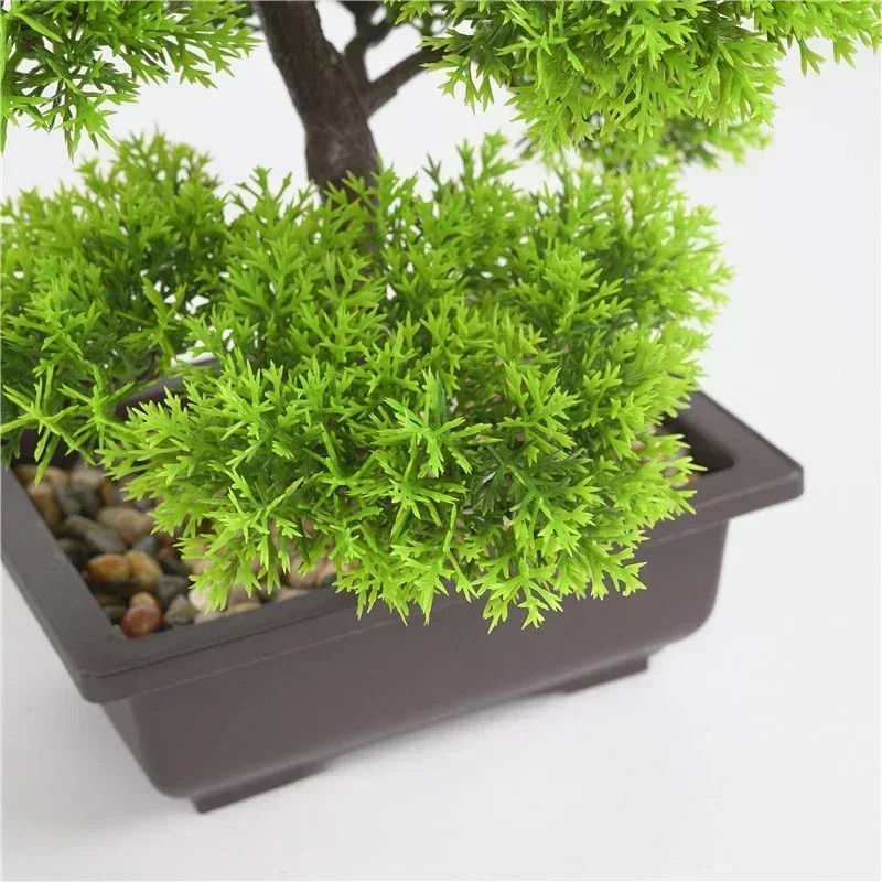 Pine Bonsai Tree Artificial Small Potted Fake Plants Flowers Ornaments for Home