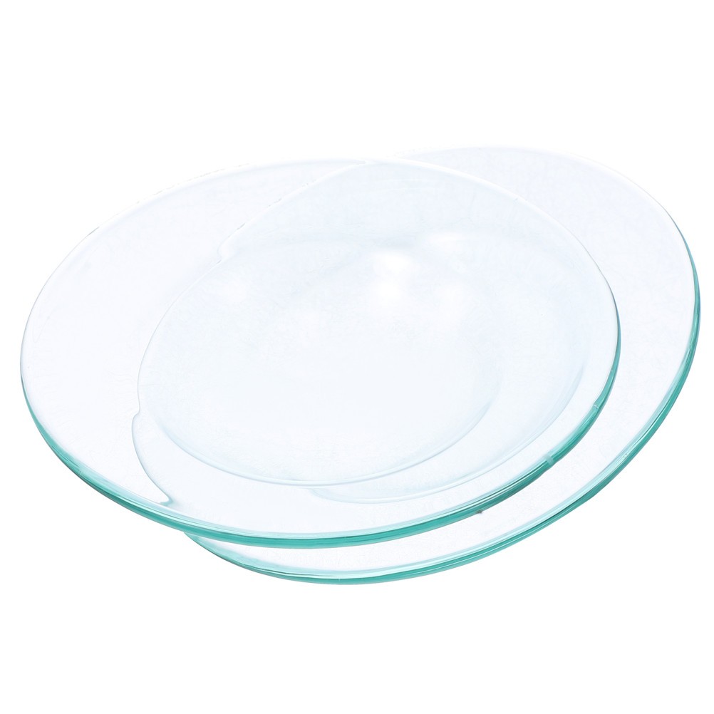 2Pcs Transparent Glass Wax Melt Warmer Dish Plates Reusable and Heat Resistant