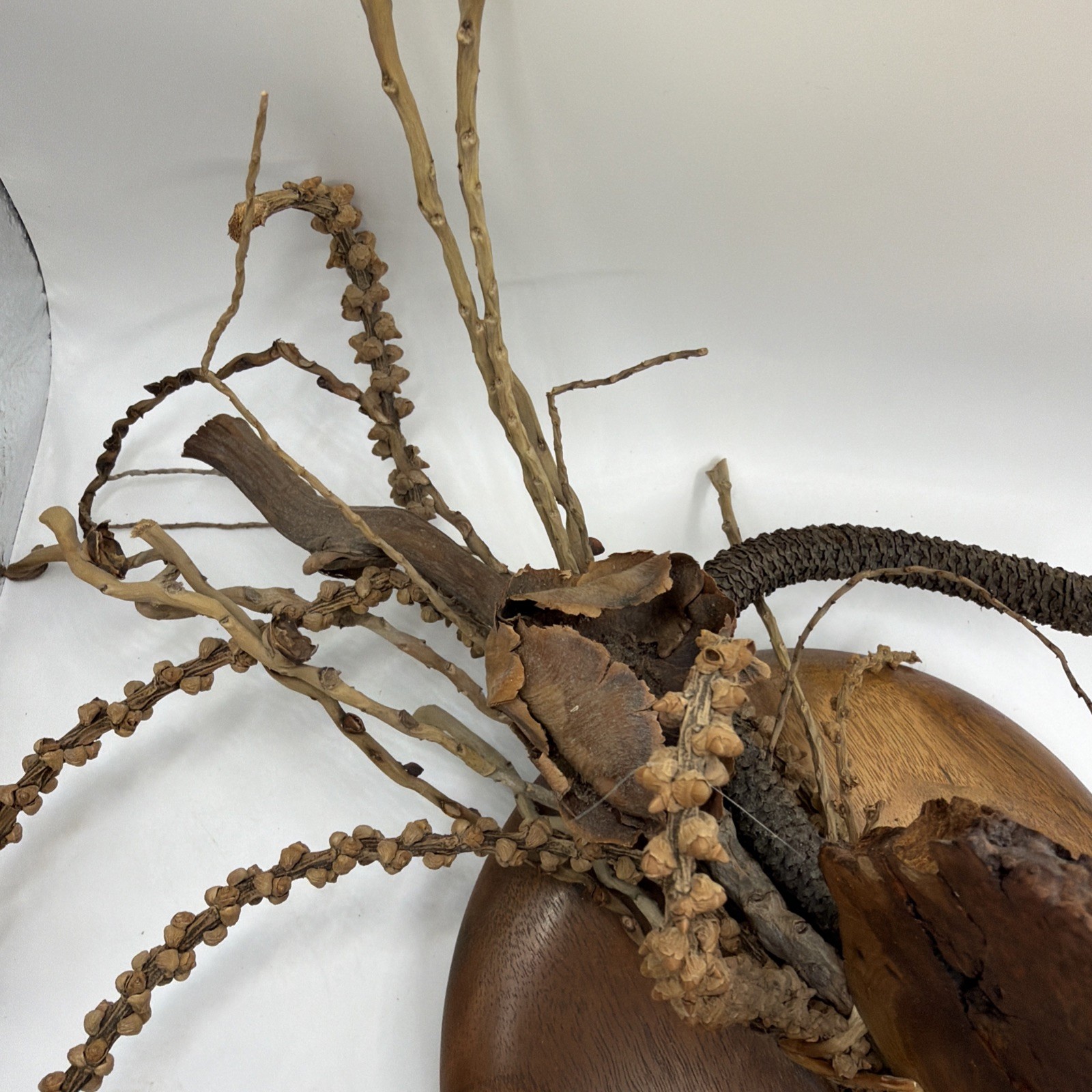 Drift Wood, Dried Pods, Dried Plants Centerpiece Sculpture Shelf Decor Handmade