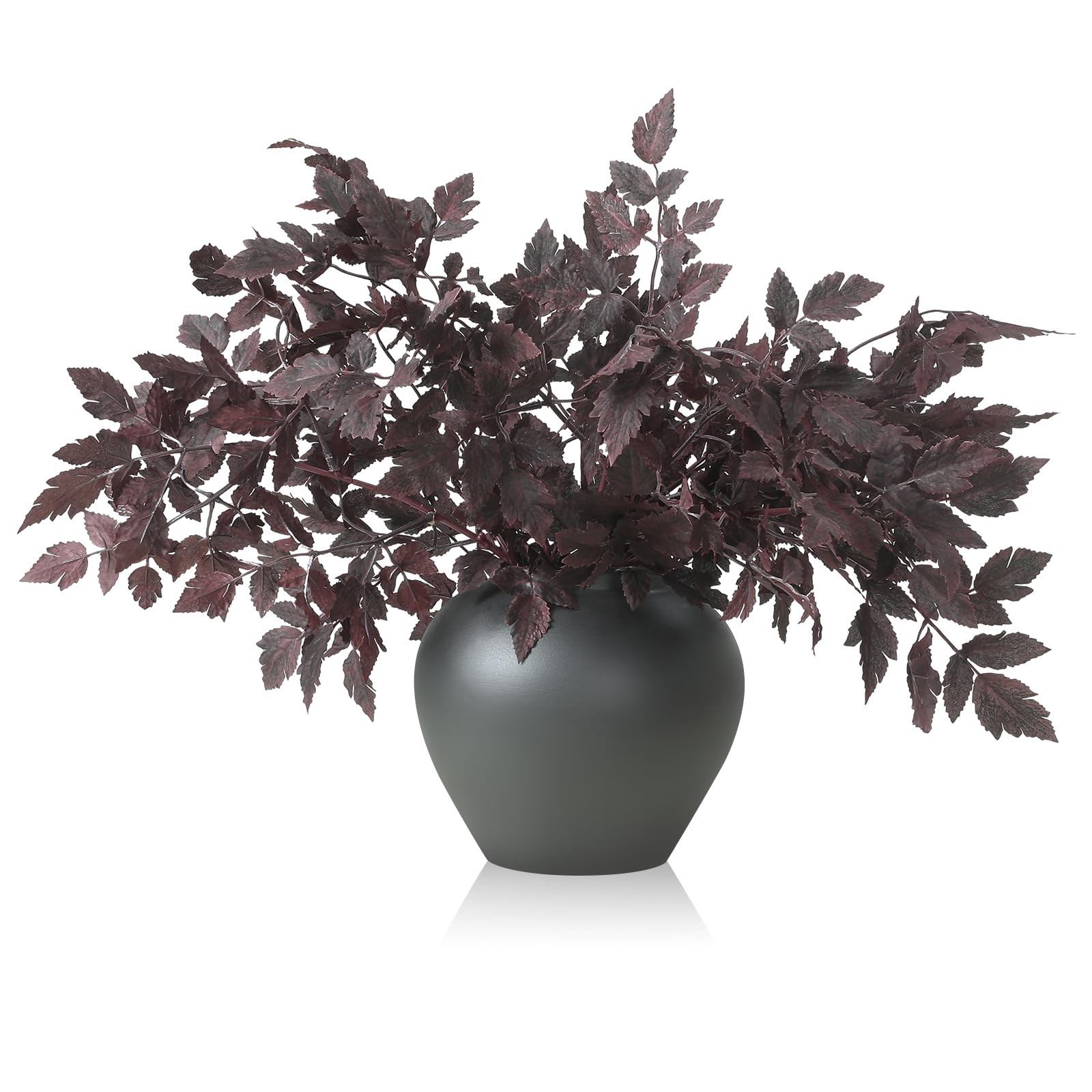 6 Pack 18 Inches Artificial Cimicifuga Plant Leaf Spray Faux Plum Cimicifuga …