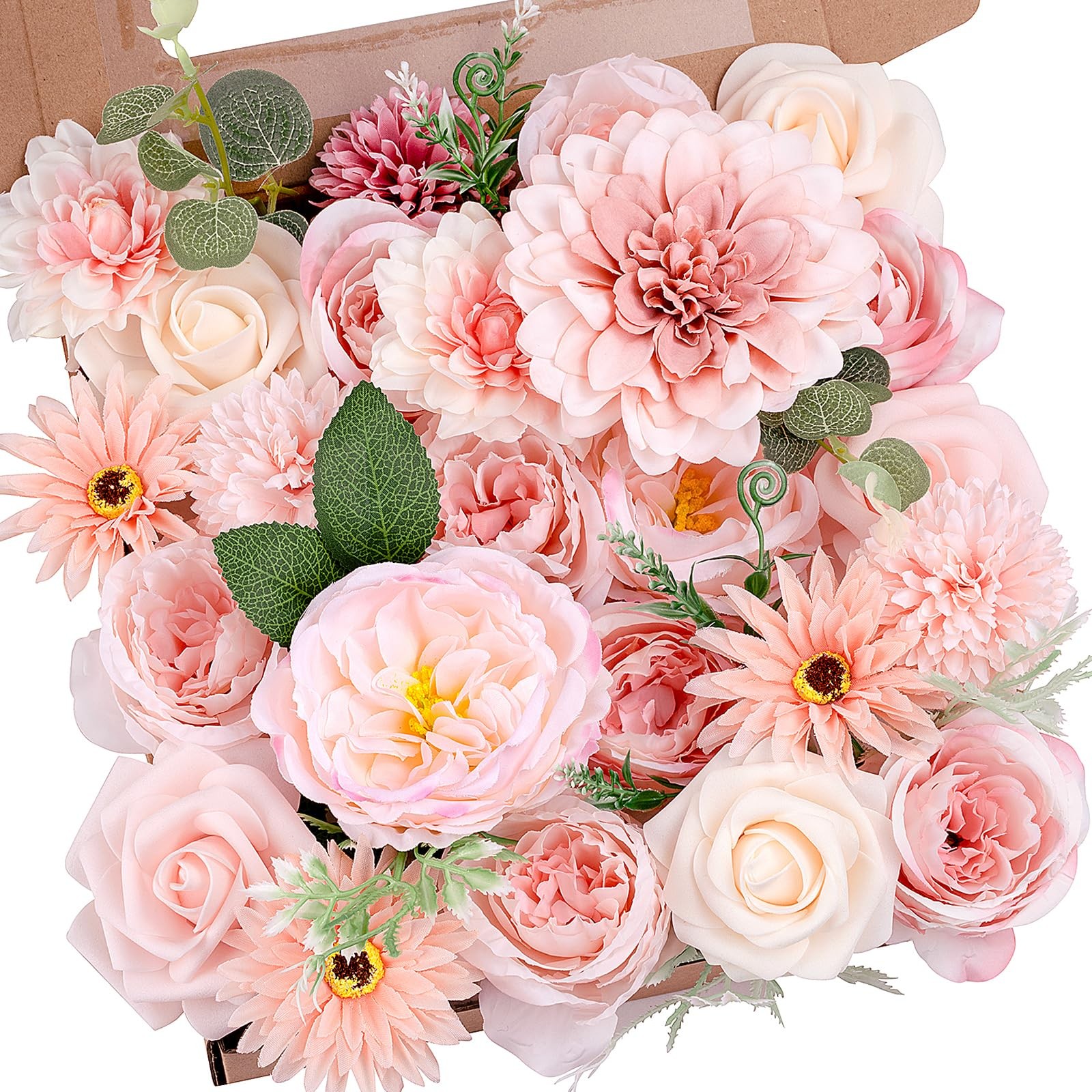 Artificial Pink Roses Bouquet for DIY Wedding, Baby Shower, Home Decor