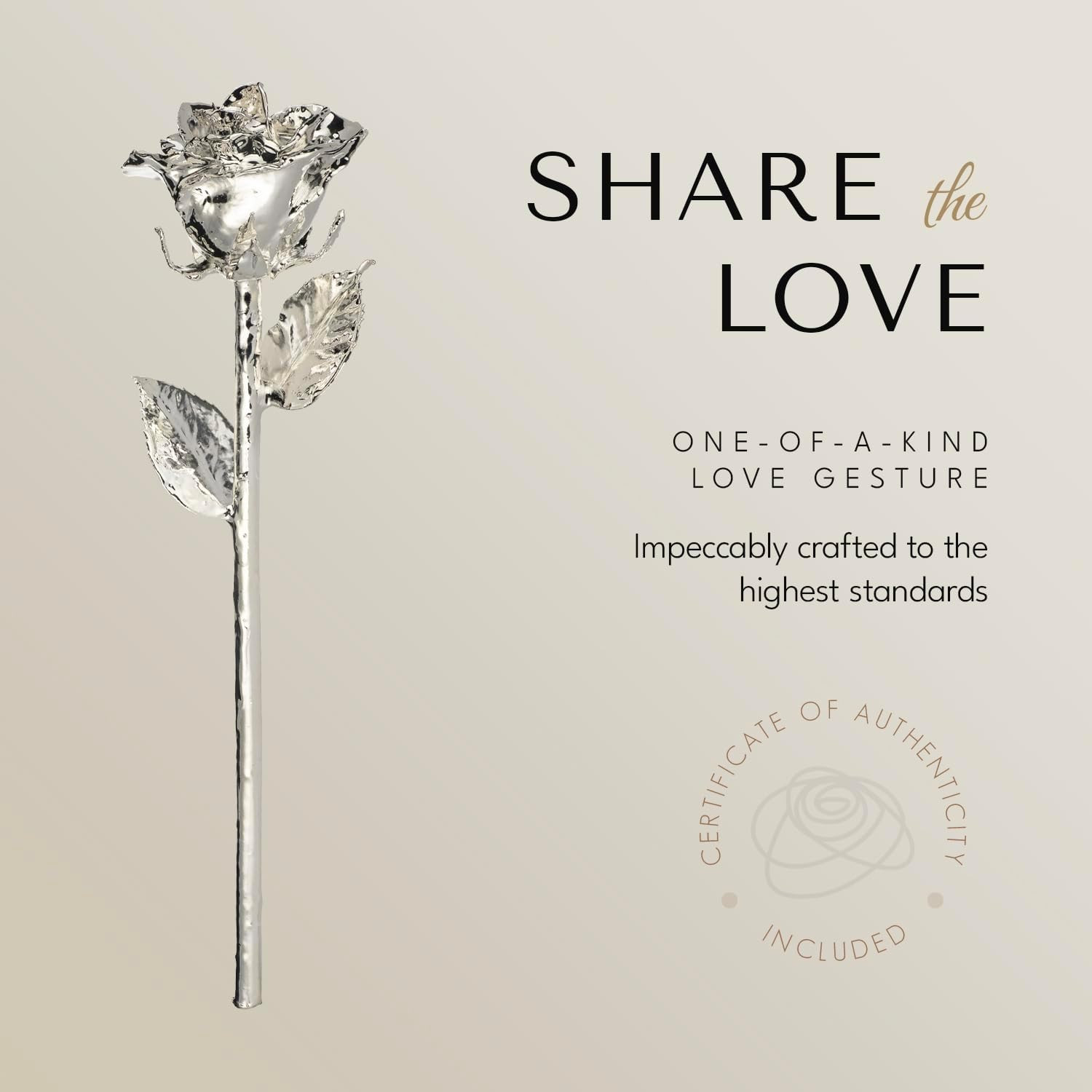 Everlasting Silver Dipped Rose – Unique Gift for Anniversaries & Valentine’s Day