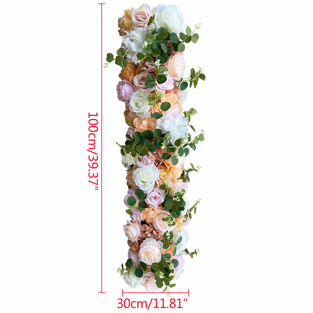 Artificial Flower Row Wedding Arch Flowers Draping Floral Garland Silk Vines New