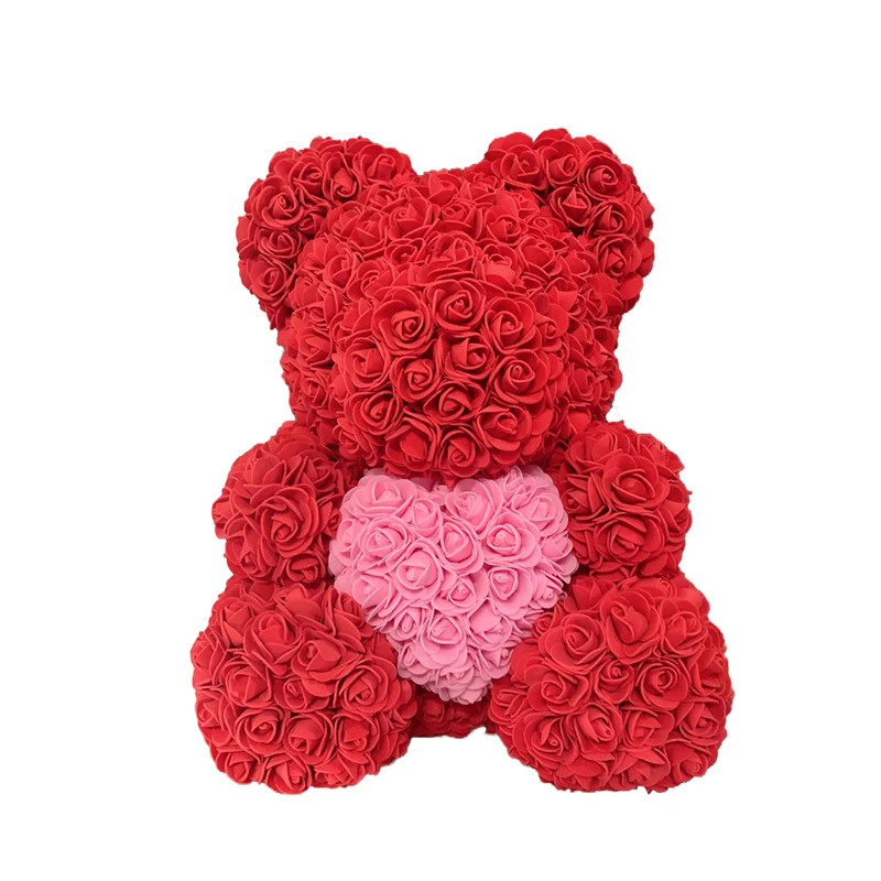 Wedding Rose Teddy Bear With Box For Women Valentines Girlfriend Gift