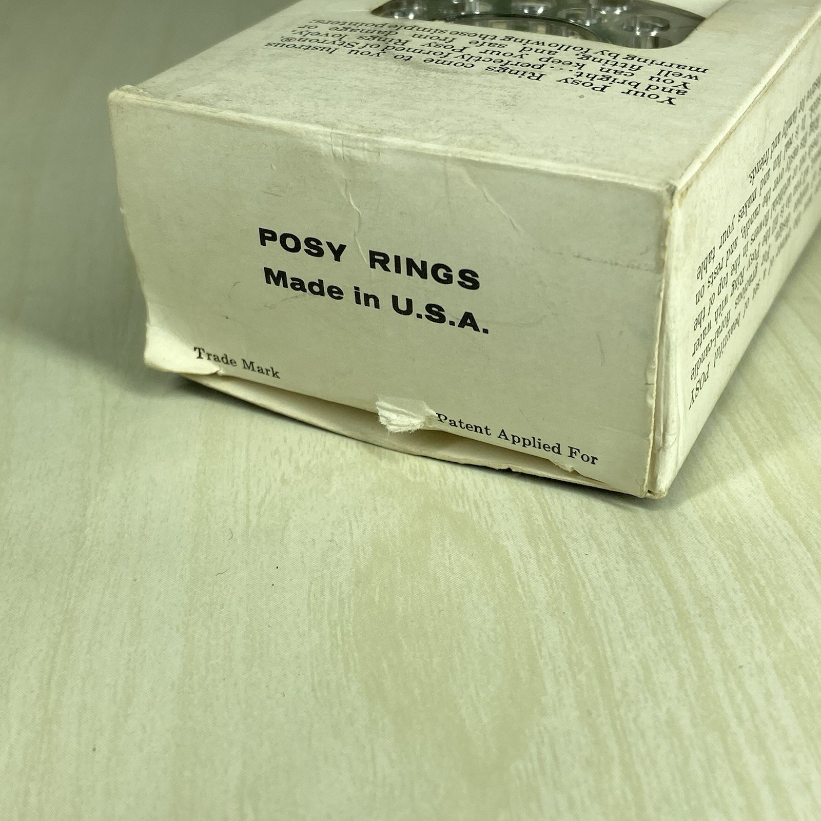 Vtg POSY RING Set MCM Retro Flower Frog Floral Taper Candle Decor Table 60s Box