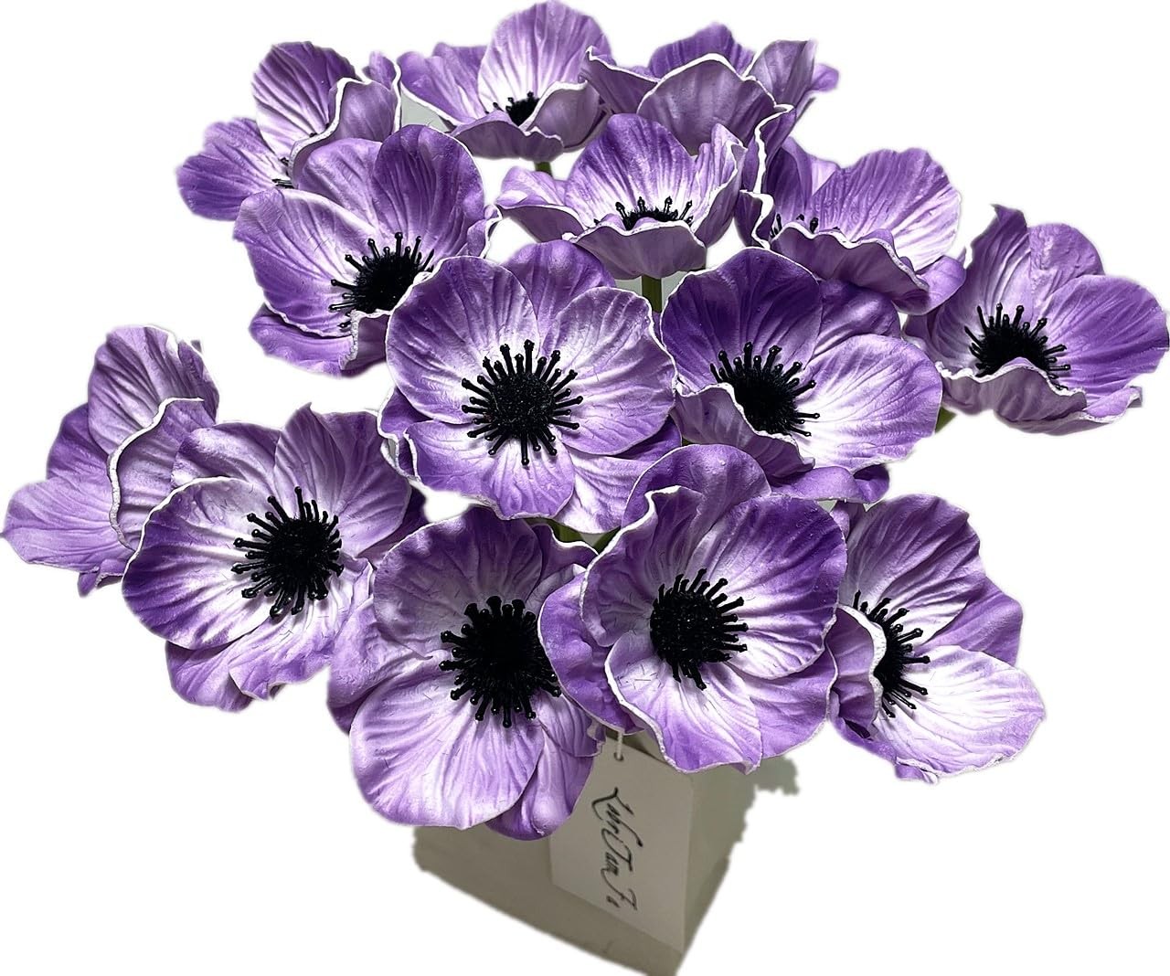 14Pcs Real Touch Anemone Poppy Bouquet for Artificial Flower Decor Kitchen Ta…