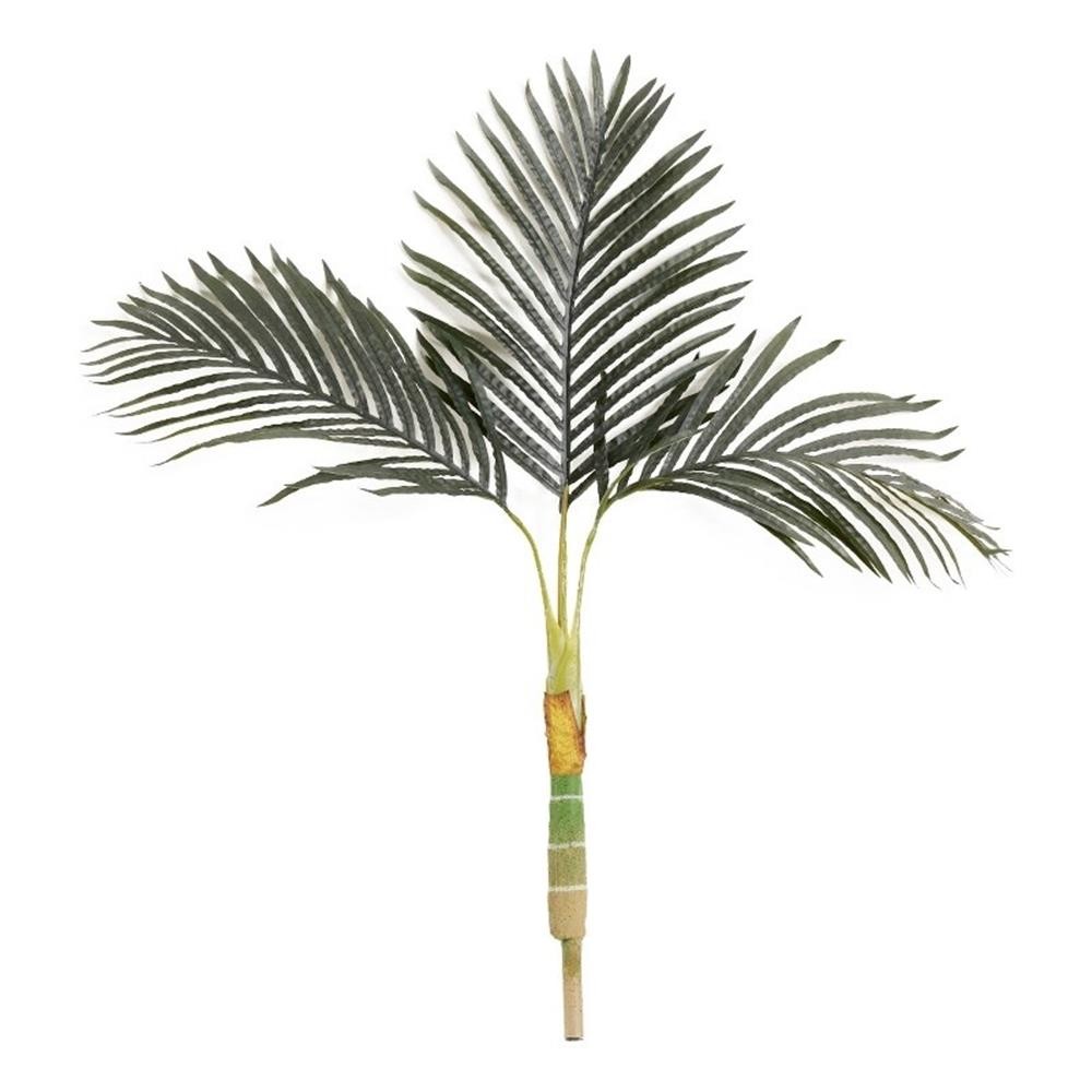Nearly Natural 3ft Artificial Golden Cane Palm Tree (No Pot) in Green