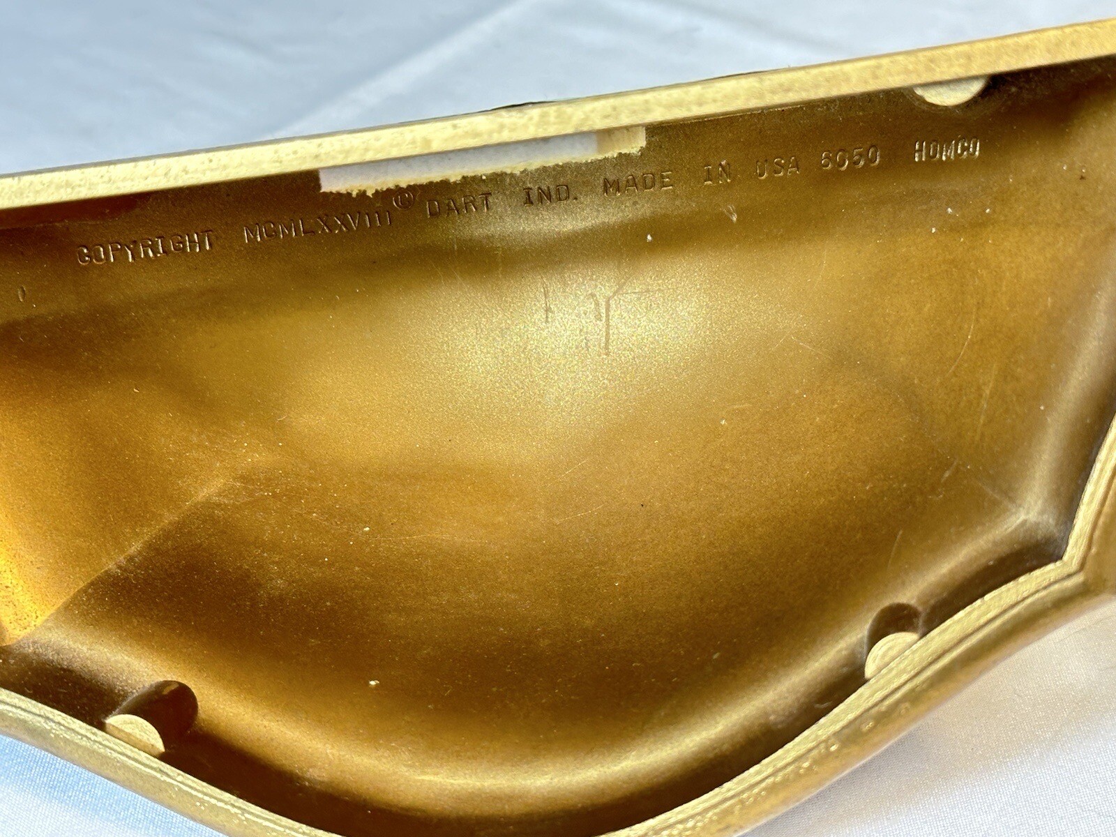 Vintage Homeco Antiqued Gold Wall Pockets 6050 Dart Industries Regency Old Money