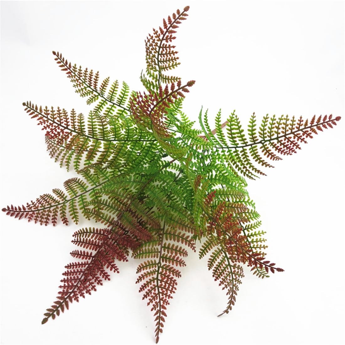 Artificial Fern Plants, Fake Greenery Shrubs Plastic Leaves Bushes Grass Shru…