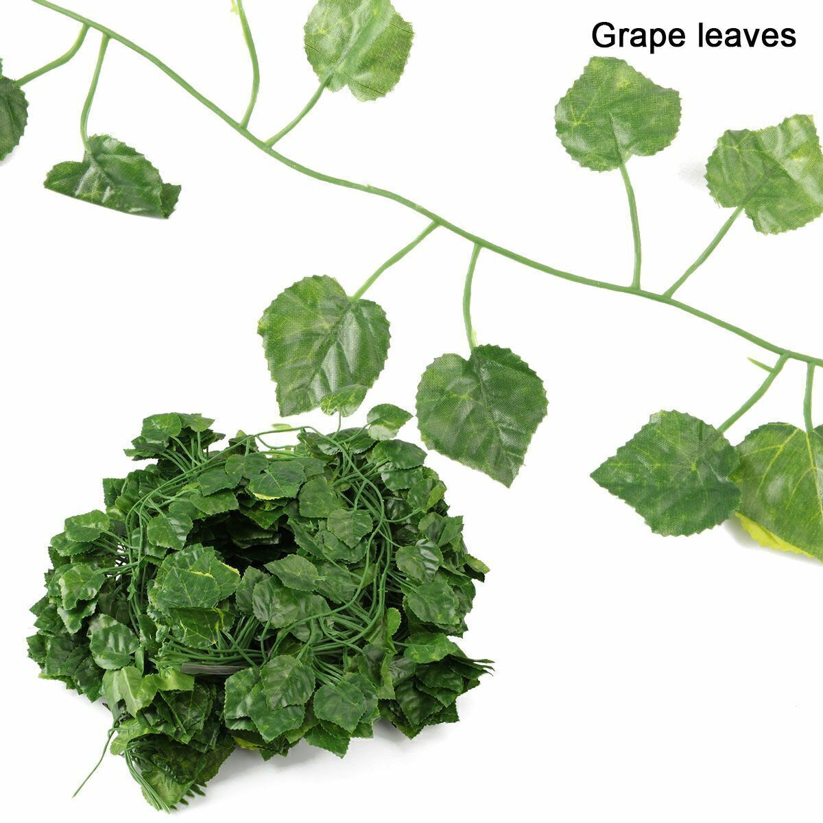 12/24 Pcs Artificial Hanging Plant Fake Flower Leaves Long Silk Ivy Vine Garland