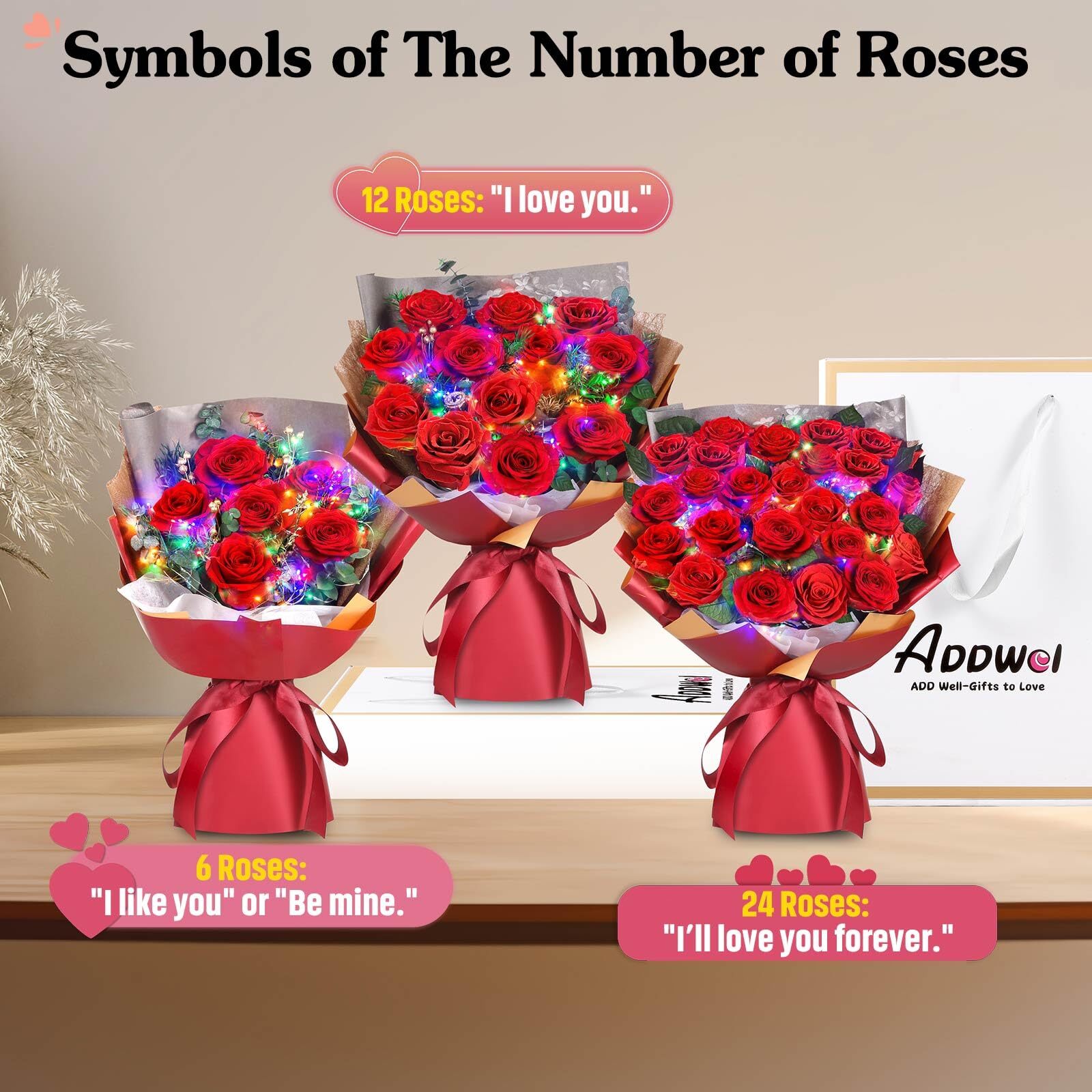 PRESERVED REAL RED ROSE BOUQUET LONGLASTING FLOWERS FOR ANNIVERSARY BIRTHDAY AND