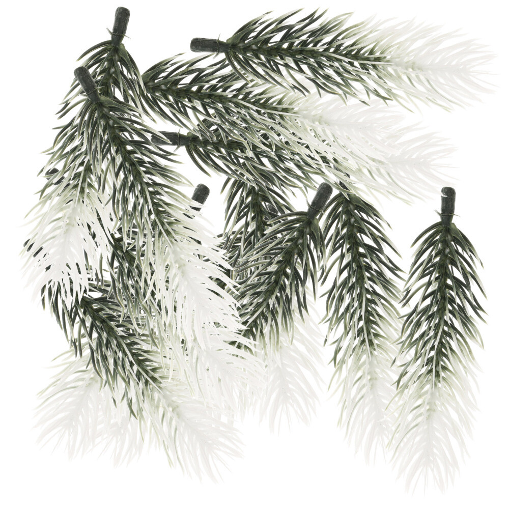 30PCS Artificial Green Pine Needles Branches Small Pine Twigs Stems for Decor