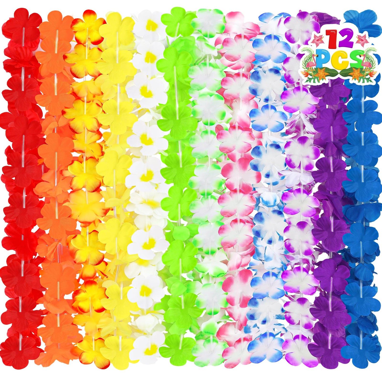 Luau Party Decorations, 12PCS Leis for Luau Party Necklace Women Clothing Acc…
