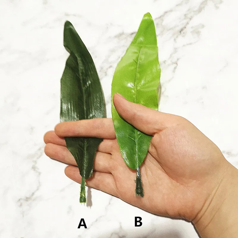 20Pcs 20Cm Decor Green Artificial Tulip Leaf Flower for Wedding Home Decoration