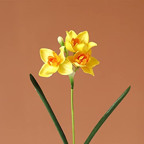 Pcs Artificial Daffodils Flowers Narcissus Faux Spring Flowers Fake 10 Yellow