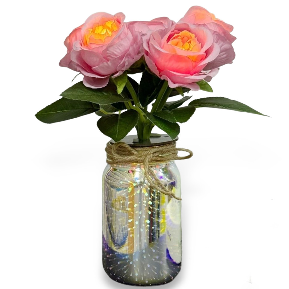 Artificial Flowers USB Charge Small Night Light Rose Table Decor Romantic Gifts