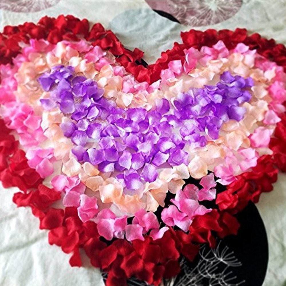 3000 PCS Red Rose Petals Silk Artificial Petals Vase Home Decor Wedding