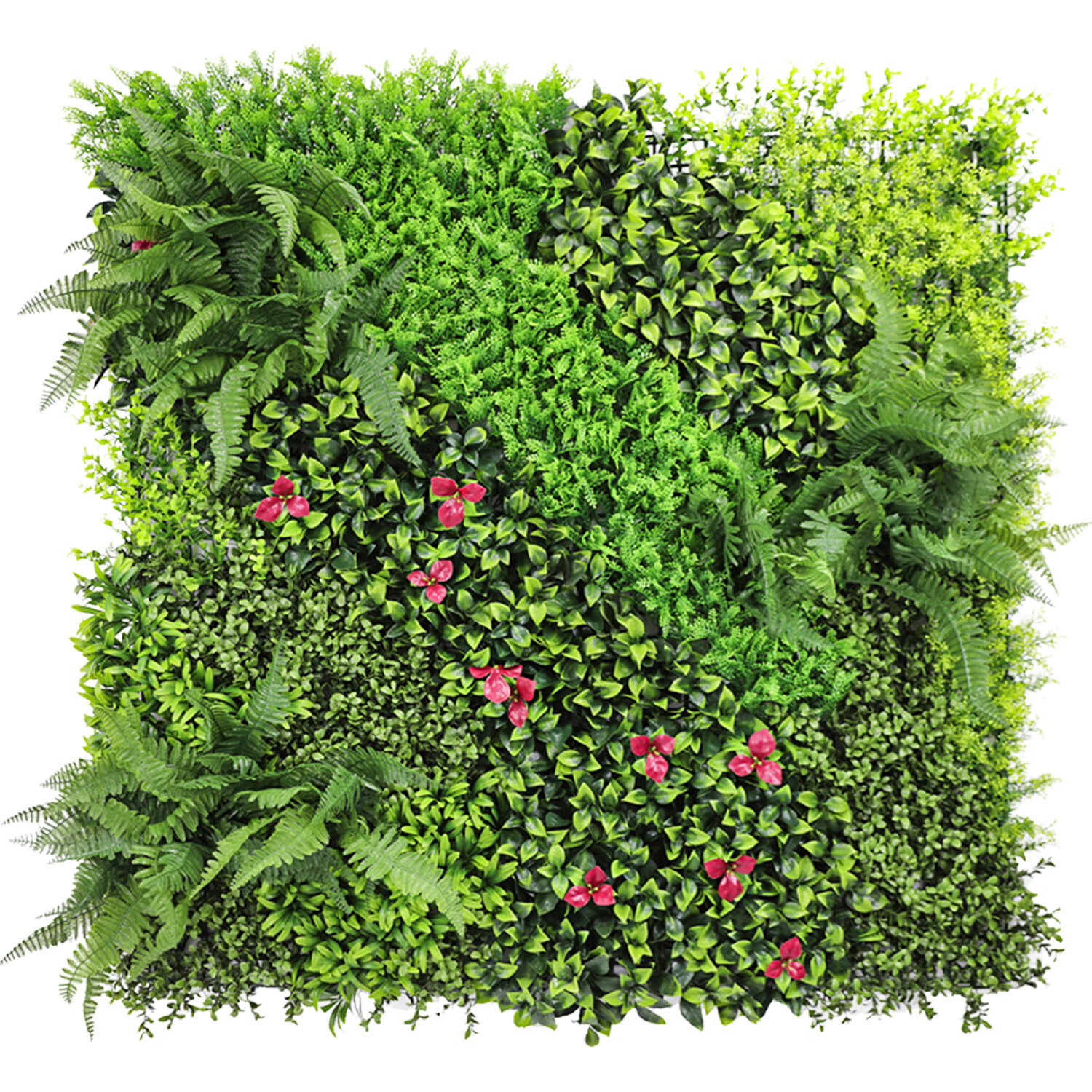 40″ Artificial Mix 3D Leaf Mat Wall Hedge Decor Privacy Fence Panel Grass # 09