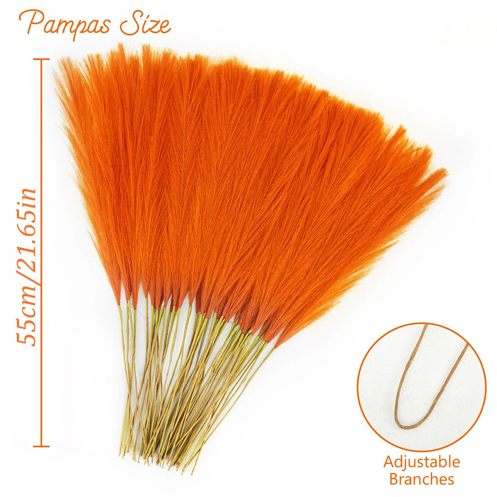 Artificial Pampas Grass 55Cm 20PCS Christmas Decorations Halloween Festival Deco