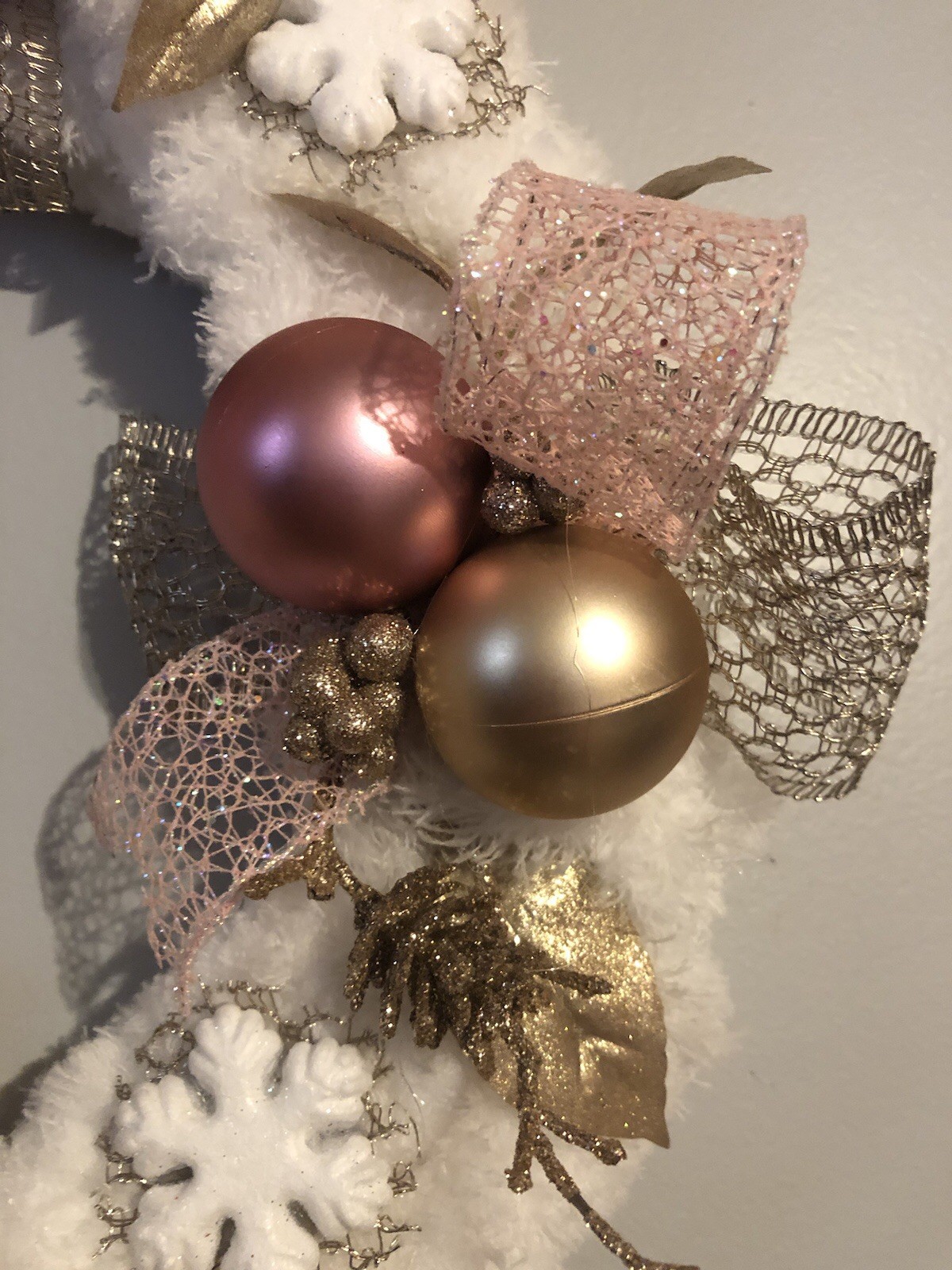Christmas 15” Reindeer Wreath, Homemade