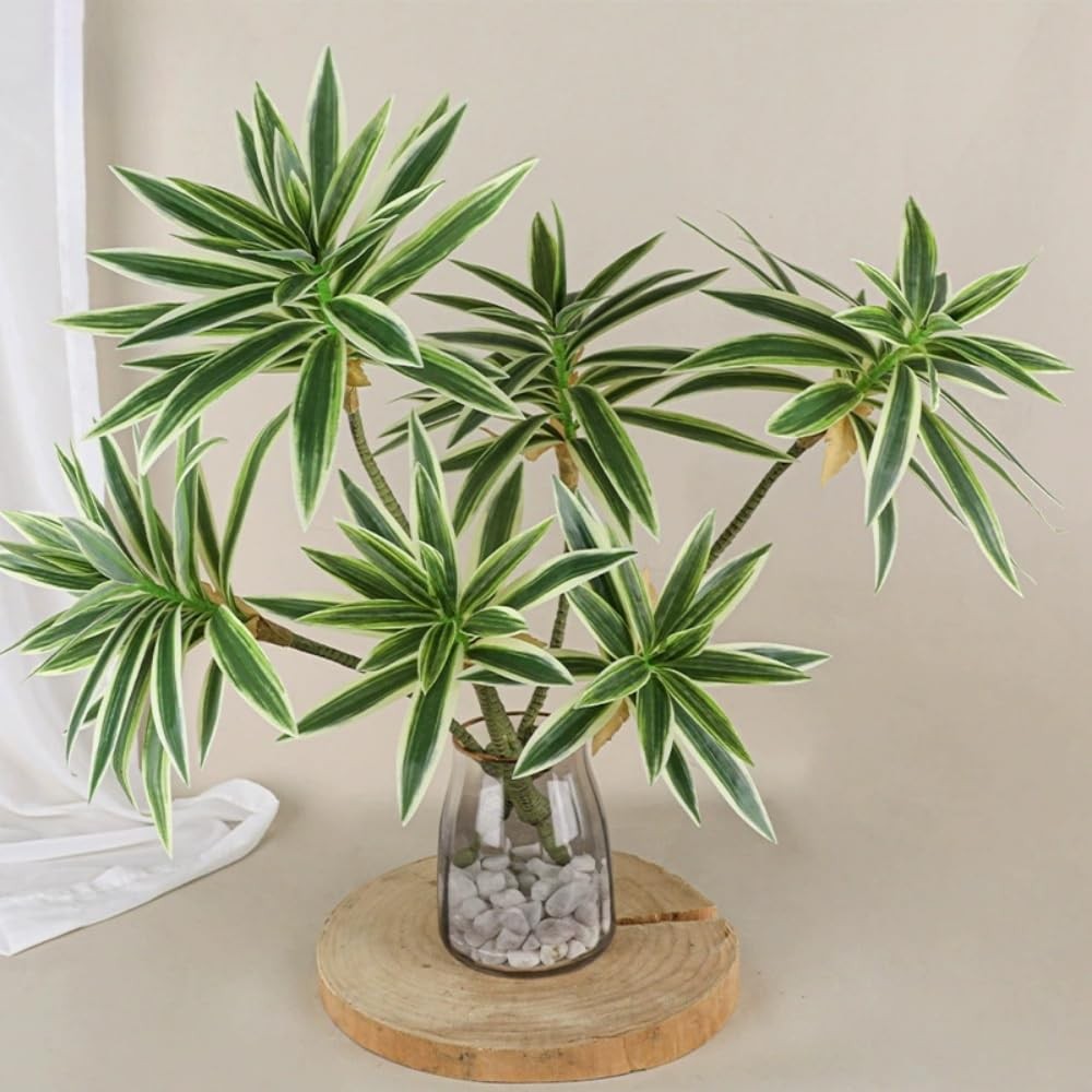 Artificial Dracaena Plant,Fake Plants,60 cm Tall Tropical Dracaena Tree,Artif…