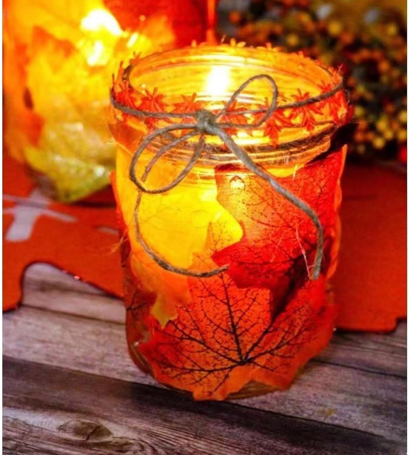 Assorted 360 Fall Maple Leaves in 6 Colors for Wedding and Thanksgiving Decor