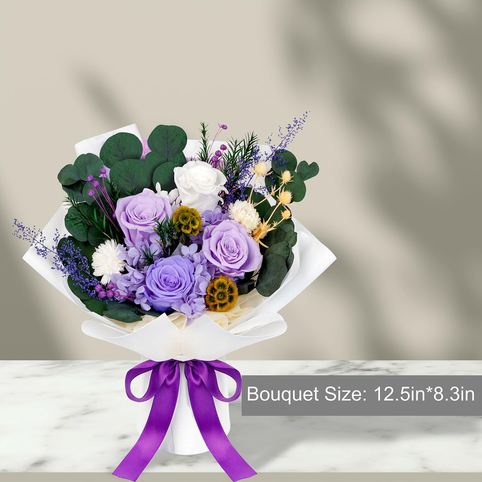 4 Roses Mixed Bouquet for Mother’s Day, Flowers for Delivery, Preserved Flowe…