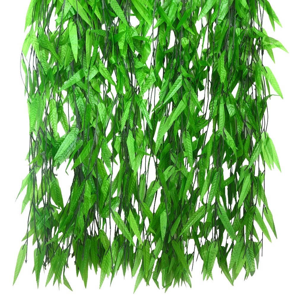 50 PCS 376 Feet Artificial Flower Greenery Wicker Rattan Vine Fake Foliage Le…