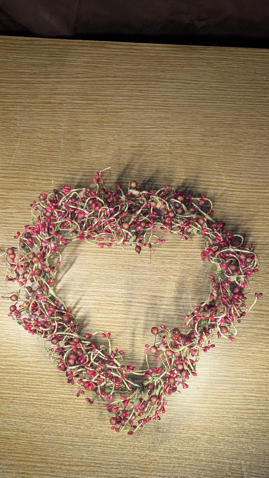 Handmade Wreath Heart With Berries Arrangement