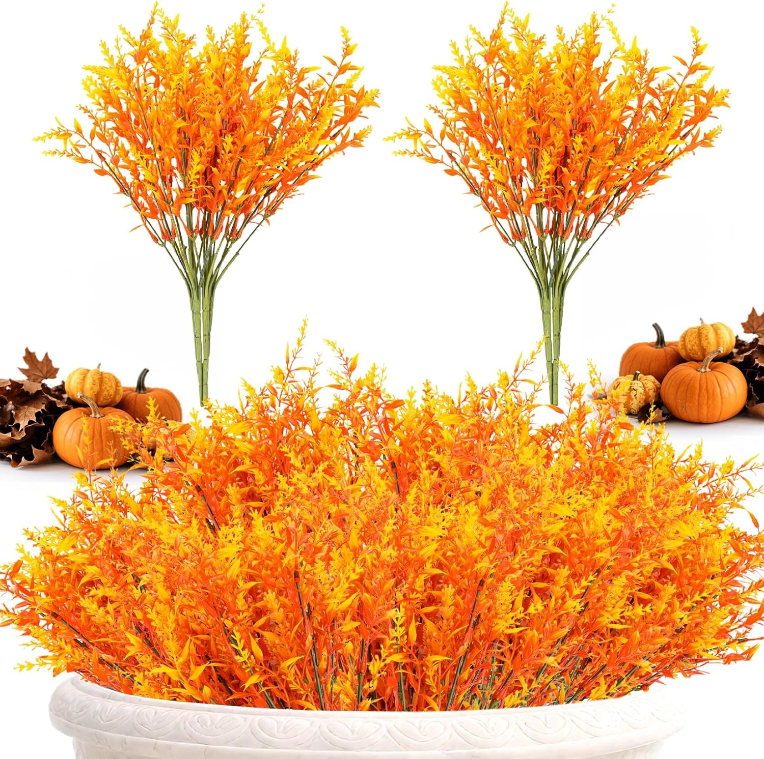 Artificial Lavender Flowers, 7 Pcs Artificial Flowers for Outdoors Faux Lavender