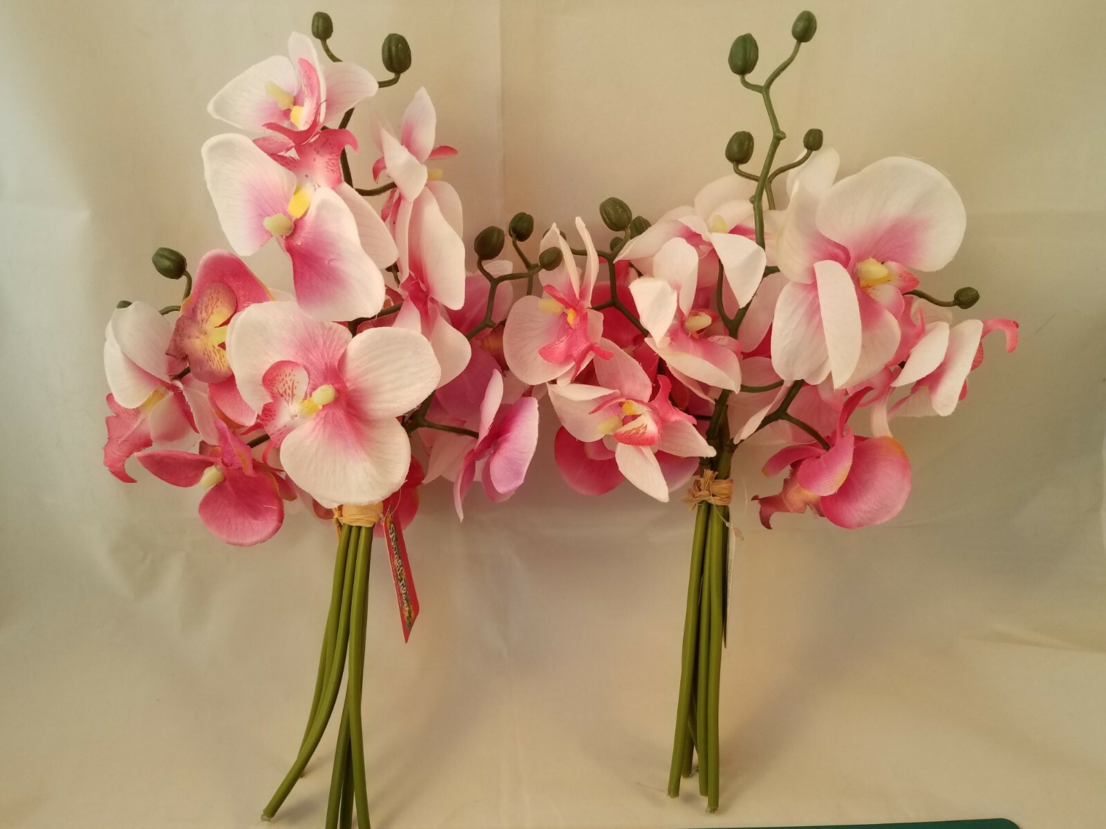 (lot of 2) NWT Artificial Silk Orchid Bouquets. Bright Ideas Joann