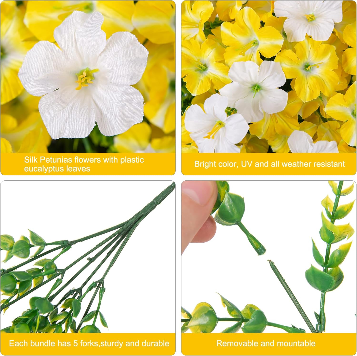 Artificial Hanging Flowers for Outdoors Baskets Spring Fake Plants Outdoor Decor
