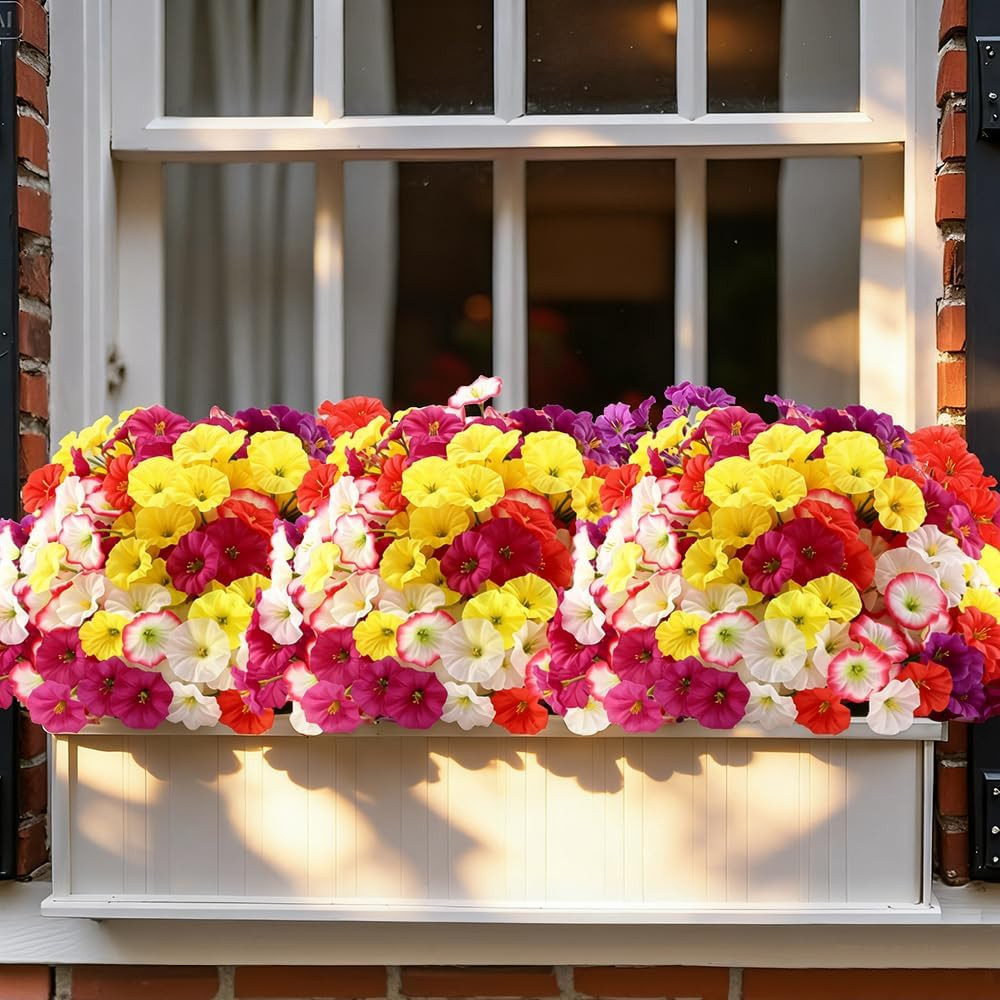 Vibrant UV Resistant Faux Daisy Flowers – 30 Bundles for Outdoor Decor