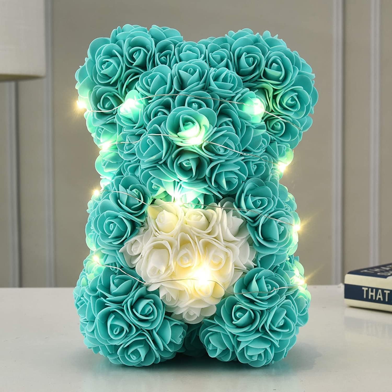 Rose Flower Bear – Hand Made Rose Teddy Bear, Best Artificial Decoration Gift…