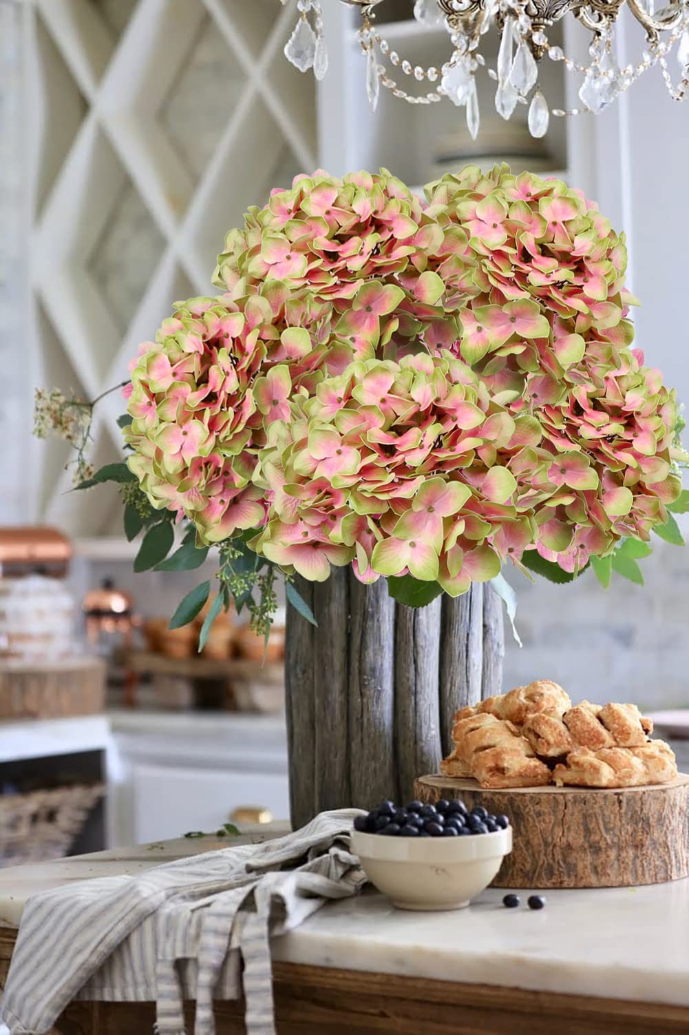 Fake Hydrangeas Real Touch Hydrangea Flowers 26″ Large Artificial Hydrangea F