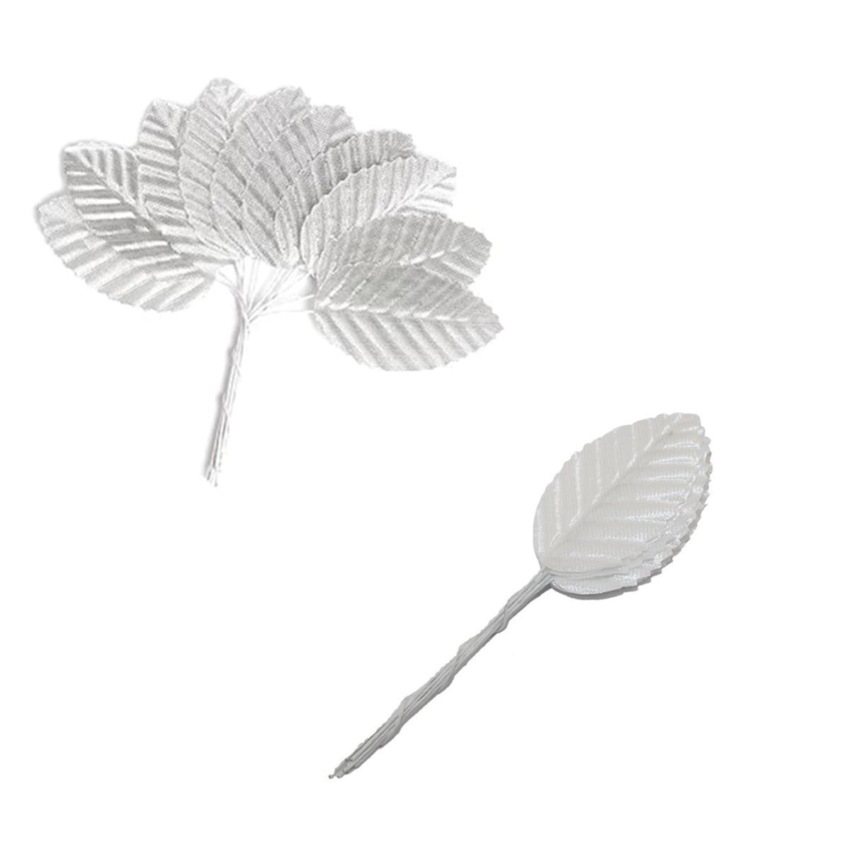 Artificial Silk Leaf Leaves, 200PCS Single Rose Leaves Stems, Fake Faux Wired…