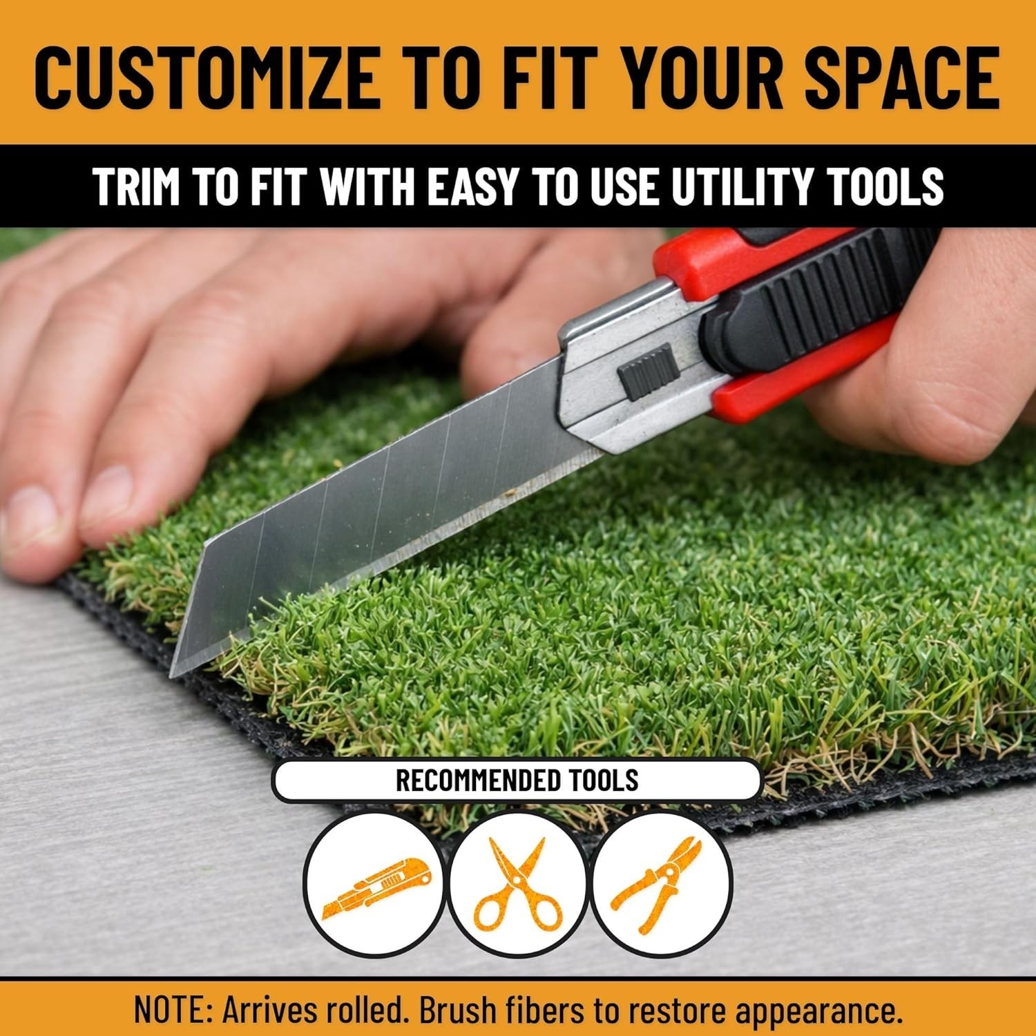 Decorative Grass Border Runner | Indoor Outdoor Natural Look