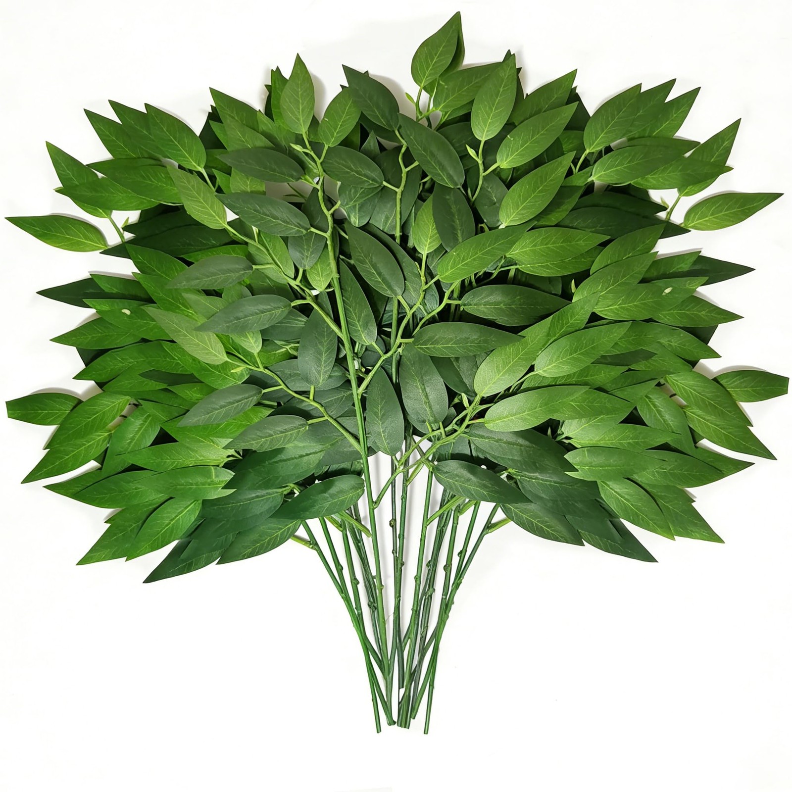 24Pcs Artificial Italian Ruscus Greenery Stems,Silk Greenery Plants Spray Fau…