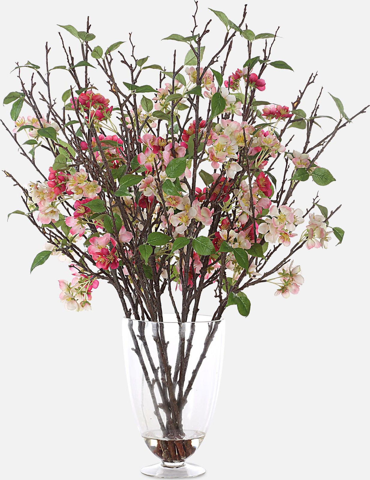 Uttermost 60230 Spring Blooms 35-1/4″ Tall Glass Faux Flora – Clear
