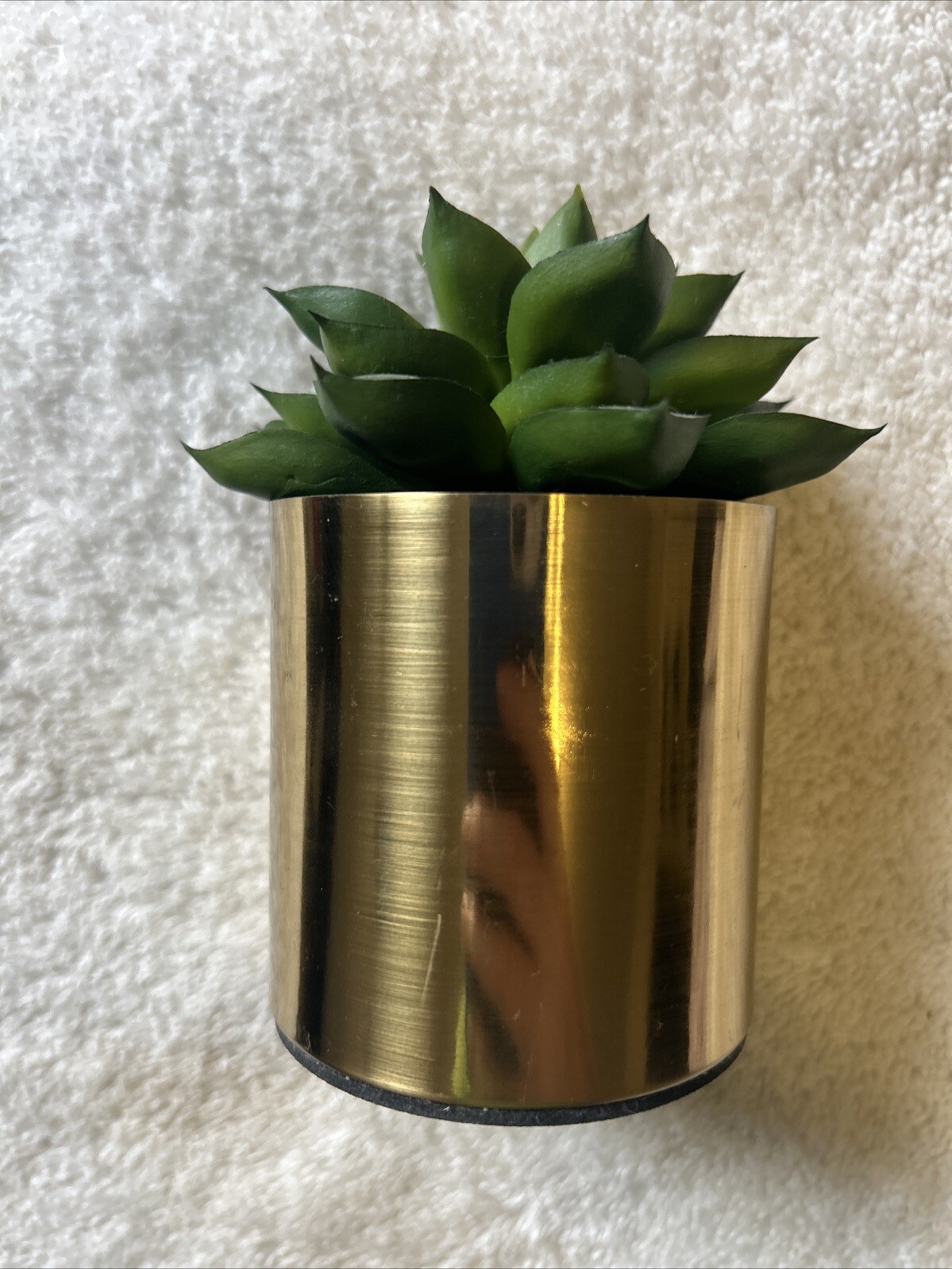 Faux Succulent Artificial Plant 5” In Gold Pots Home Decoration.