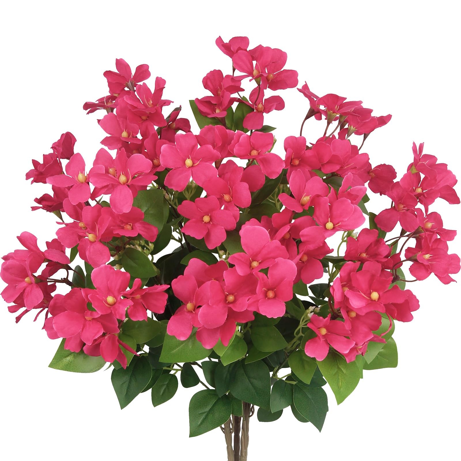 3Pcs Artificial Flowers for Outdoors Fake Silk Periwinkle Flowers UV Resistan…
